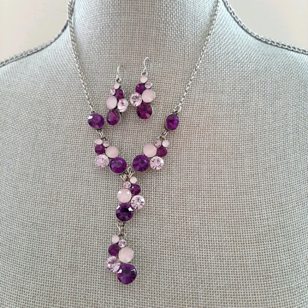 Classy Sparkly Multi -Colored Jewelry Set